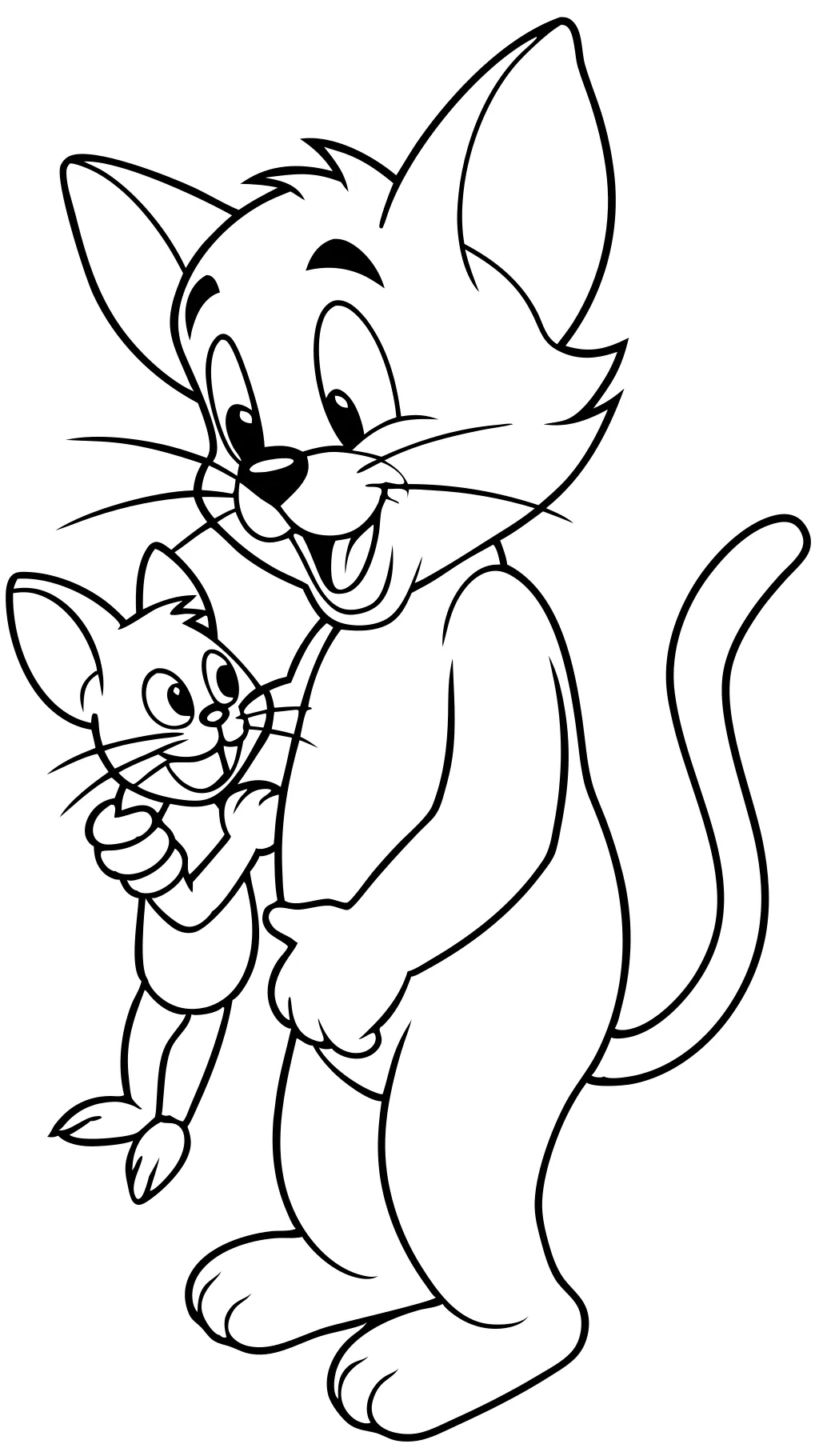 Página para colorear de Tom y Jerry